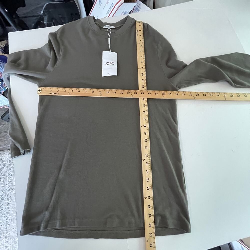 Cotton Citizen NEW Mens Hendrix Crew Shirt Long Sleeves Lightweight Size L Taupe - Picture 6 of 8